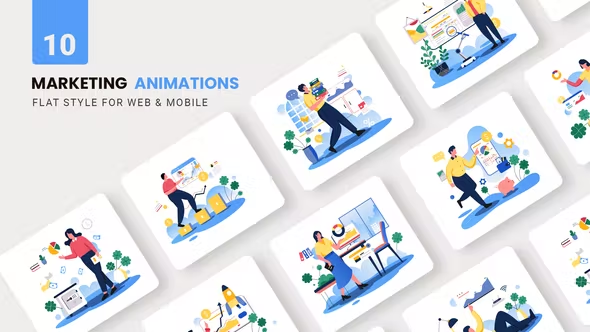 Videohive Business Maketing Animations - Flat Concept 38247074