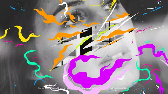 Videohive Cartoon Fire Transitions 38244934