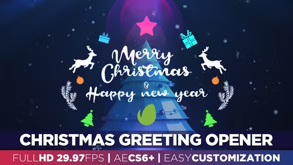 Videohive Christmas Greeting Opener 25192237