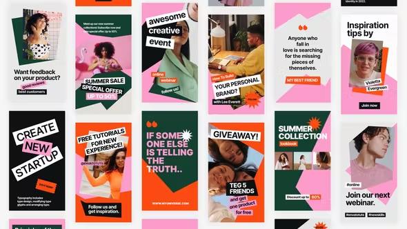 Videohive Corella - Stories Pack 38213304