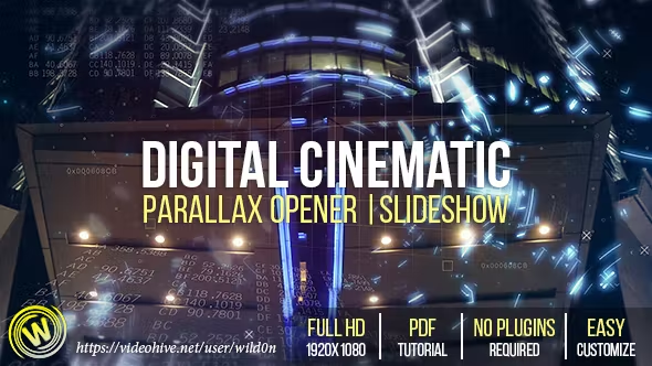 Videohive Digital Cinematic Parallax Opener | Slideshow 19334286
