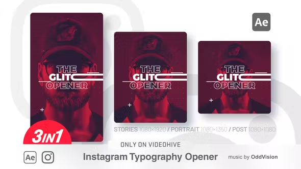 Videohive Instagram Typography Opener 35118689