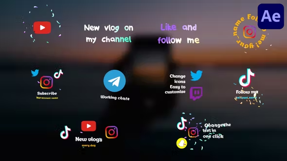 Videohive Leafs Social Media Subscribers for After Effects 38105955