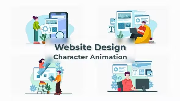 Videohive Website Design Explaner Animation Scene 38210629