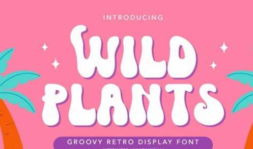 Wild Plants - Groovy Retro Display Font