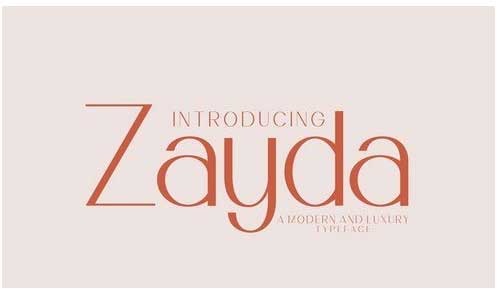 Zayda Modern Sans Serif Font