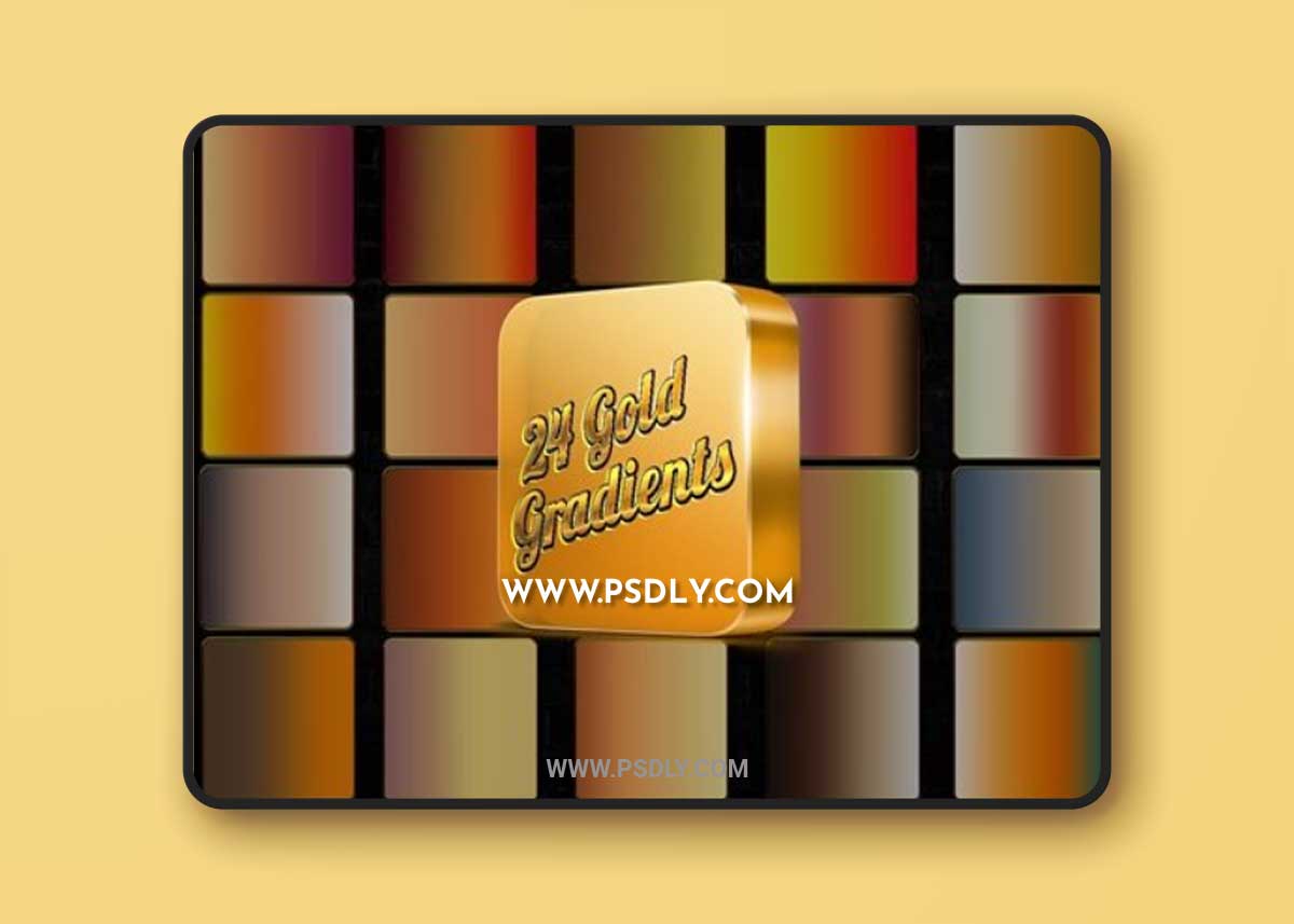 24 Golden Gradients Photoshop RAGSSCS