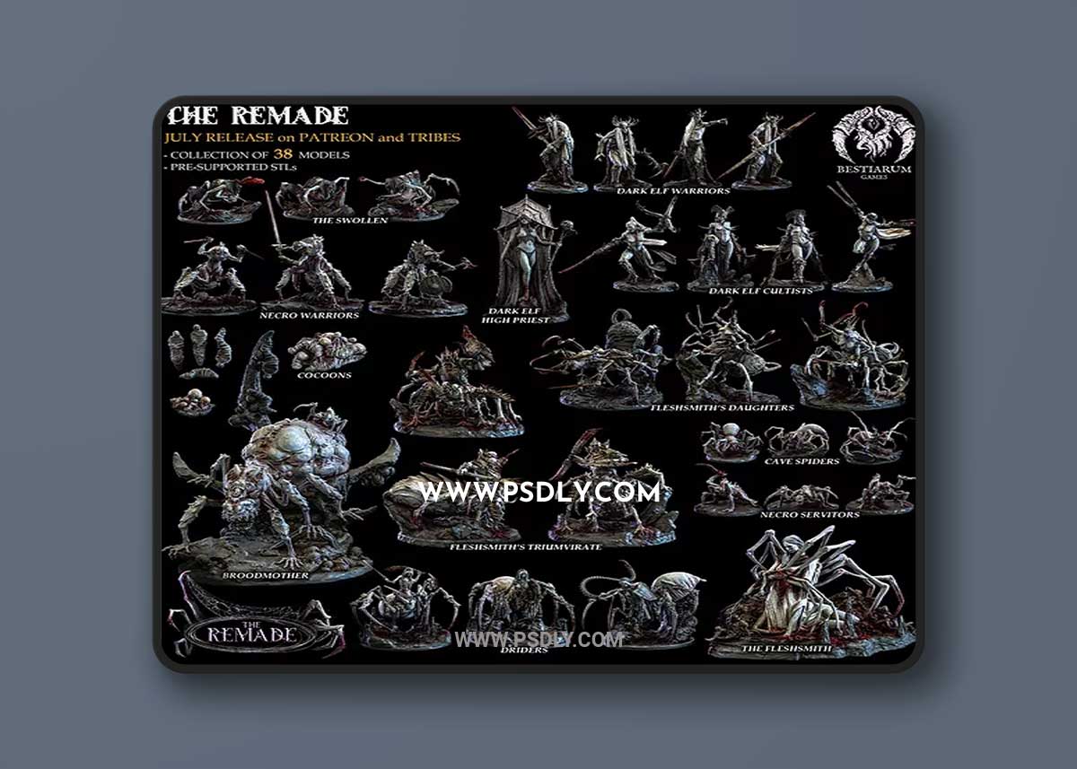 Bestiarum Miniatures - The Remade July 2022 3D