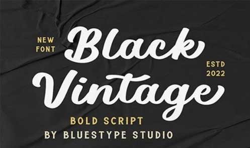Black Vintage Font