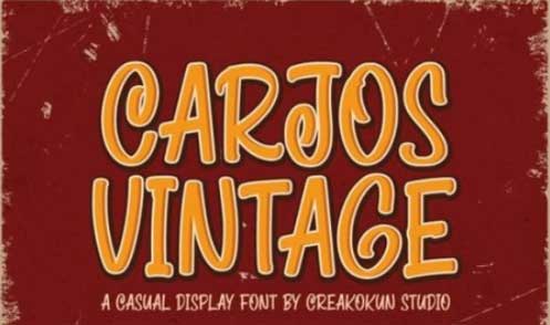 Carjos Vintage Font