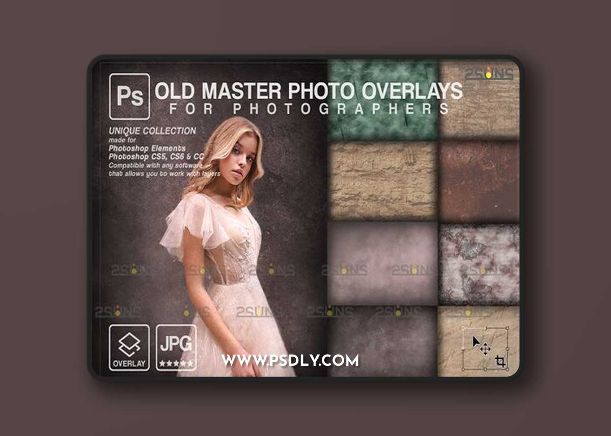 CreativeMarket - Fine art textures photoshop overlays 7394303