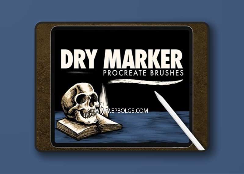 Dans Dry Marker Brush Procreate BUEKB8D