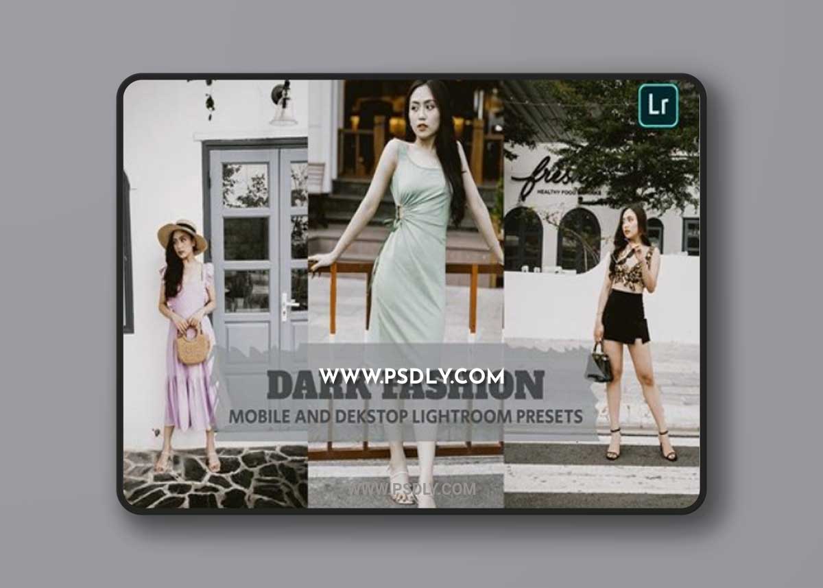 Dark Fashion Lightroom Presets Dekstop and Mobile 37YEYRL