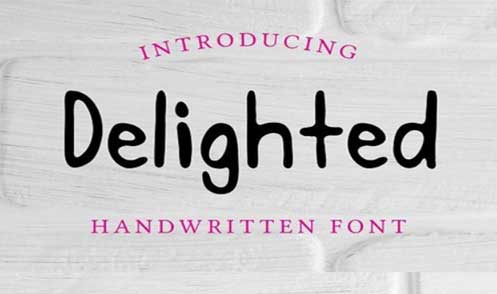 Delighted Handwritten Thick Font