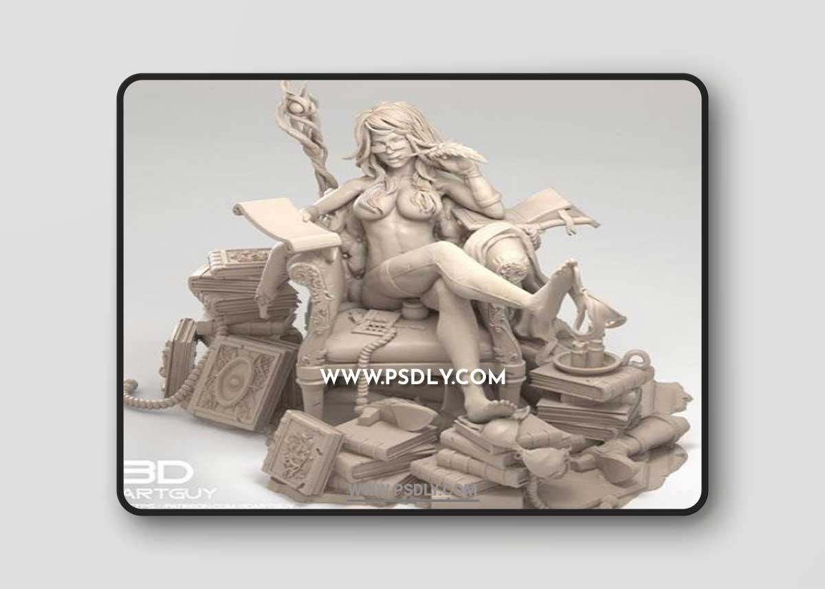 Frisky Wizard 3D STL 3D Model