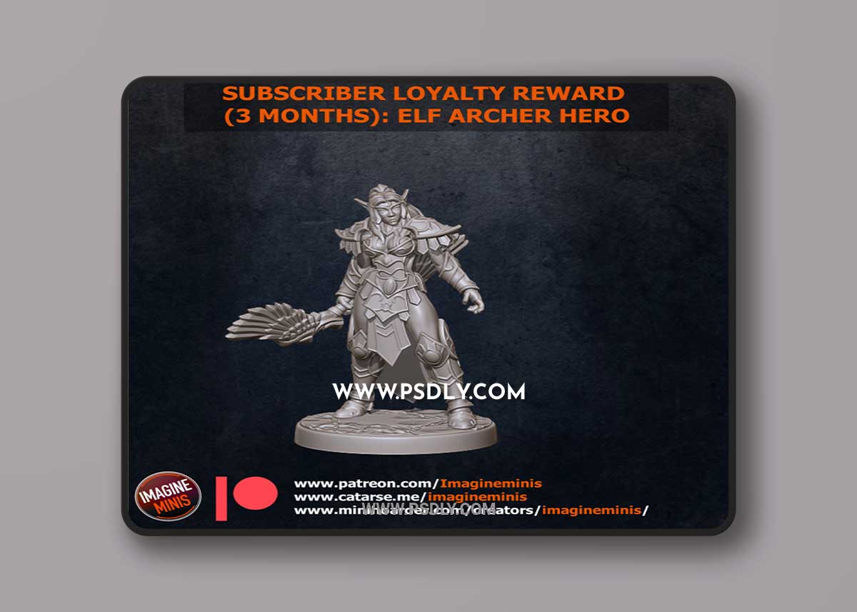 Loyalty Reward 03 Months - Elf Archer Hero 3D Model