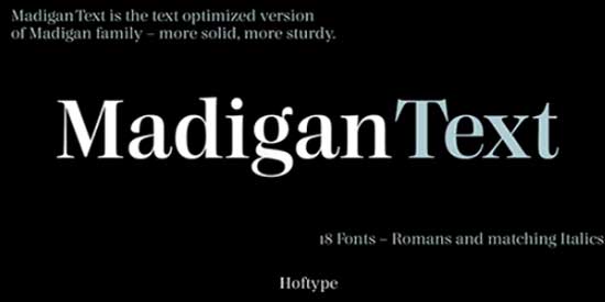 Madigan Text Font Family
