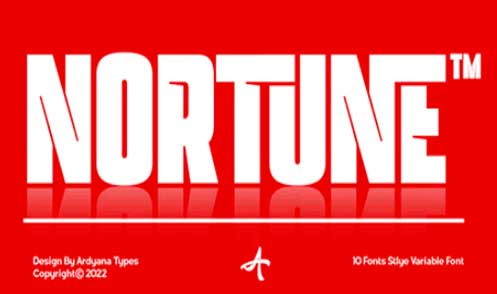 Nortune Font Family 3D Model