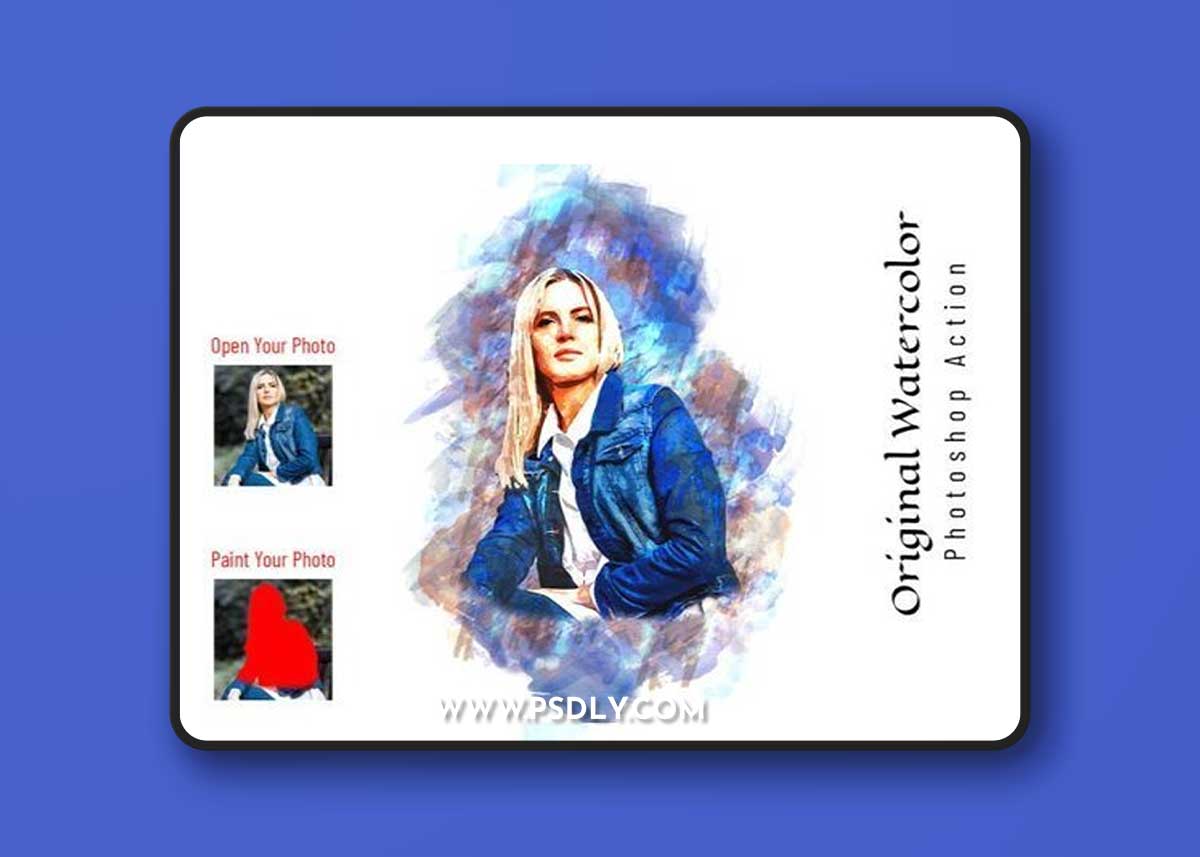 Original Watercolor Photoshop Action