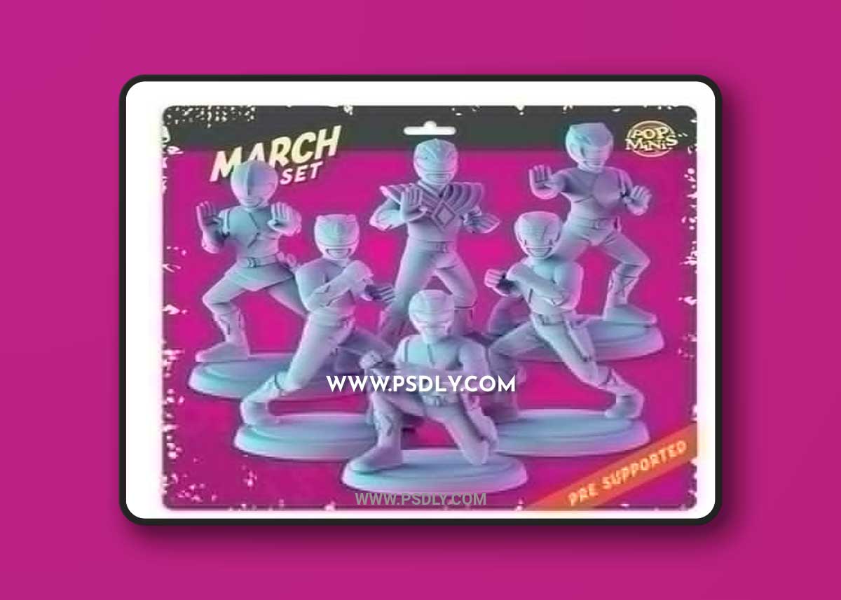 Pop Minis March 2022 Set 3D Model