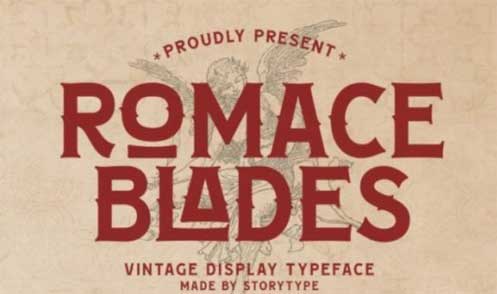 Romace Blades Font