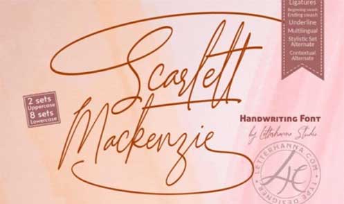 Scarlett Mackenzie Font