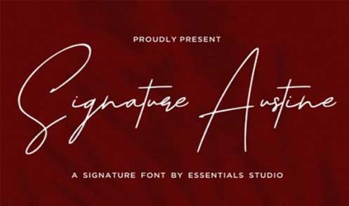 Signature Austine Font