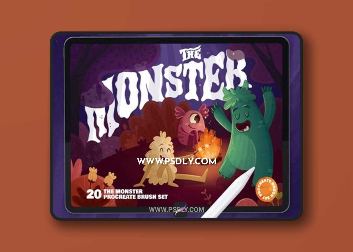 The Monster: Procreate Brushes JKFBXHW