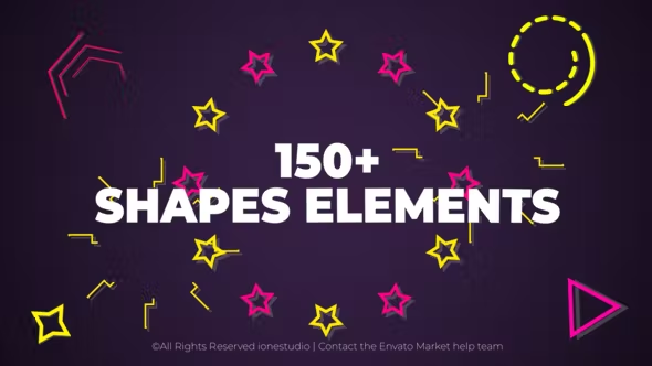 Videohive 150+ Shape Elements 38493991