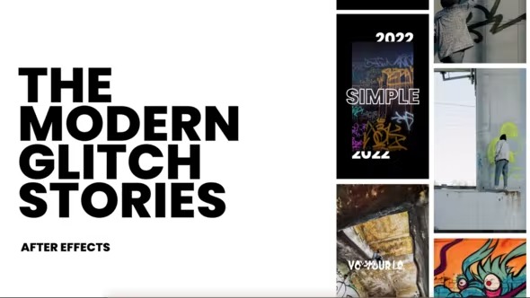 Videohive - Glitch Stories Pack - 38642342