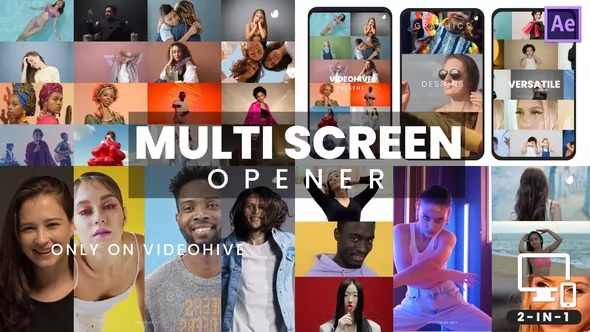 Videohive Multi Screen Slideshow Opener 36289845