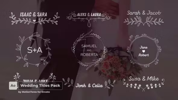 Videohive - 35 Wedding Titles Pack After Effects - 21673746