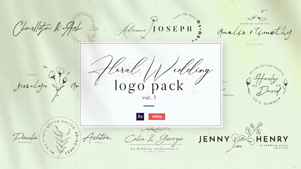 Videohive Floral Wedding Logo Vol. 3 38529757