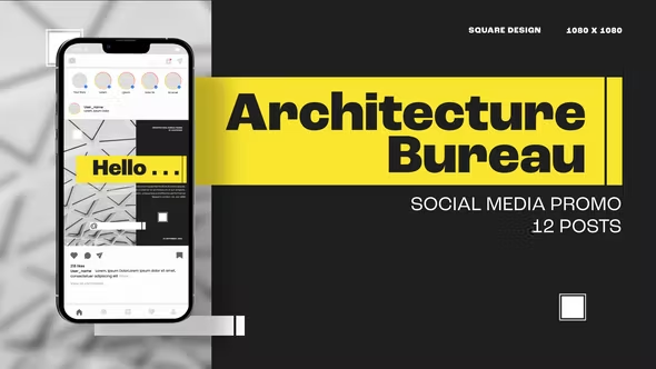 Videohive Architecture Bureau Social Media Promo Posts 38553949