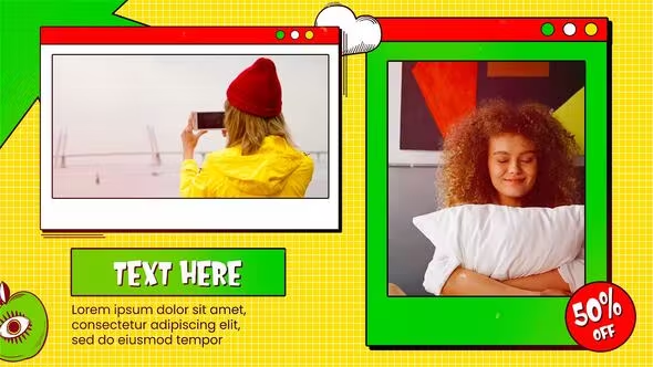 Videohive Retro Yellow Comic Planet Slideshow 38558439