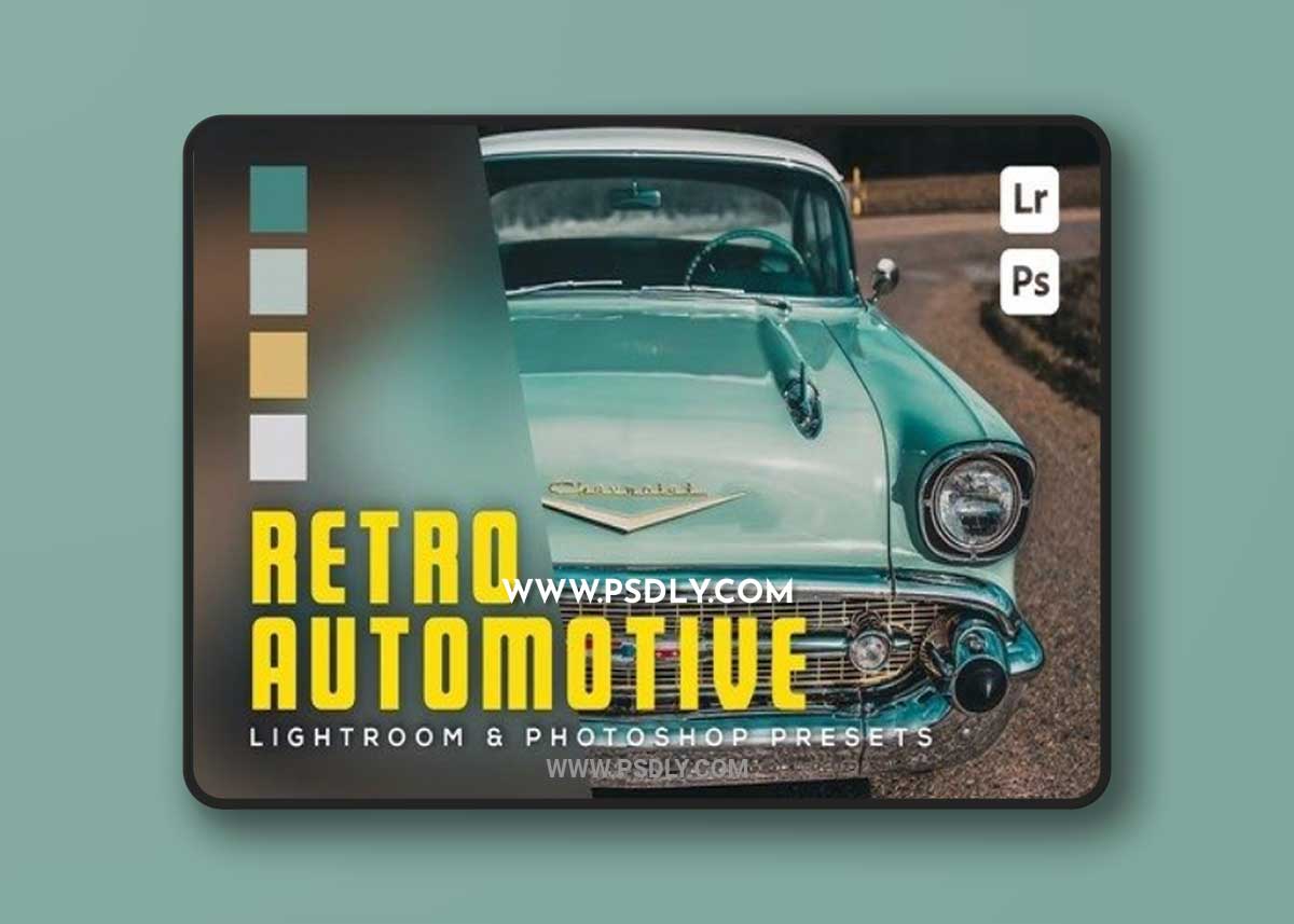 9 Retro Automotive Lightroom and photoshop presets
