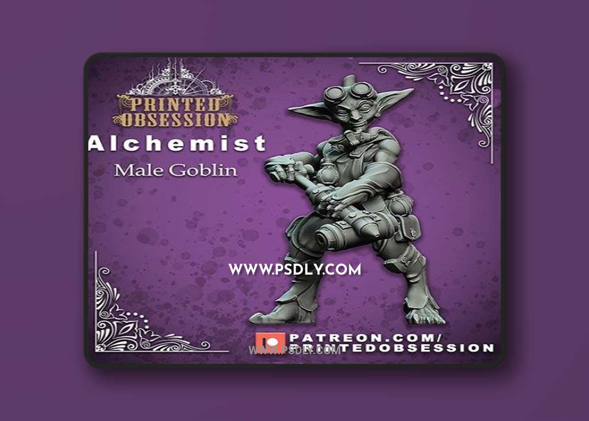 Alchemist - Male Goblin 3D Print 3D Model