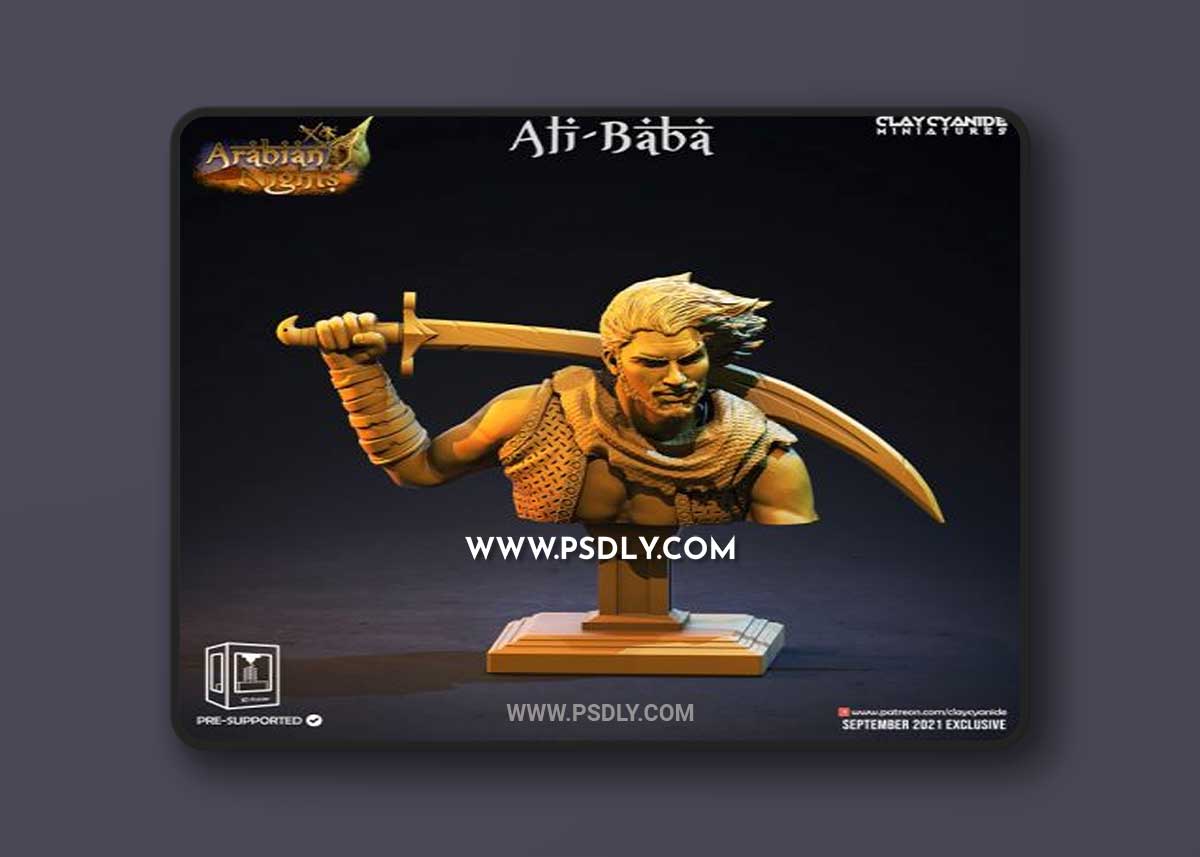 Ali-Baba Bust - 3D Print Model