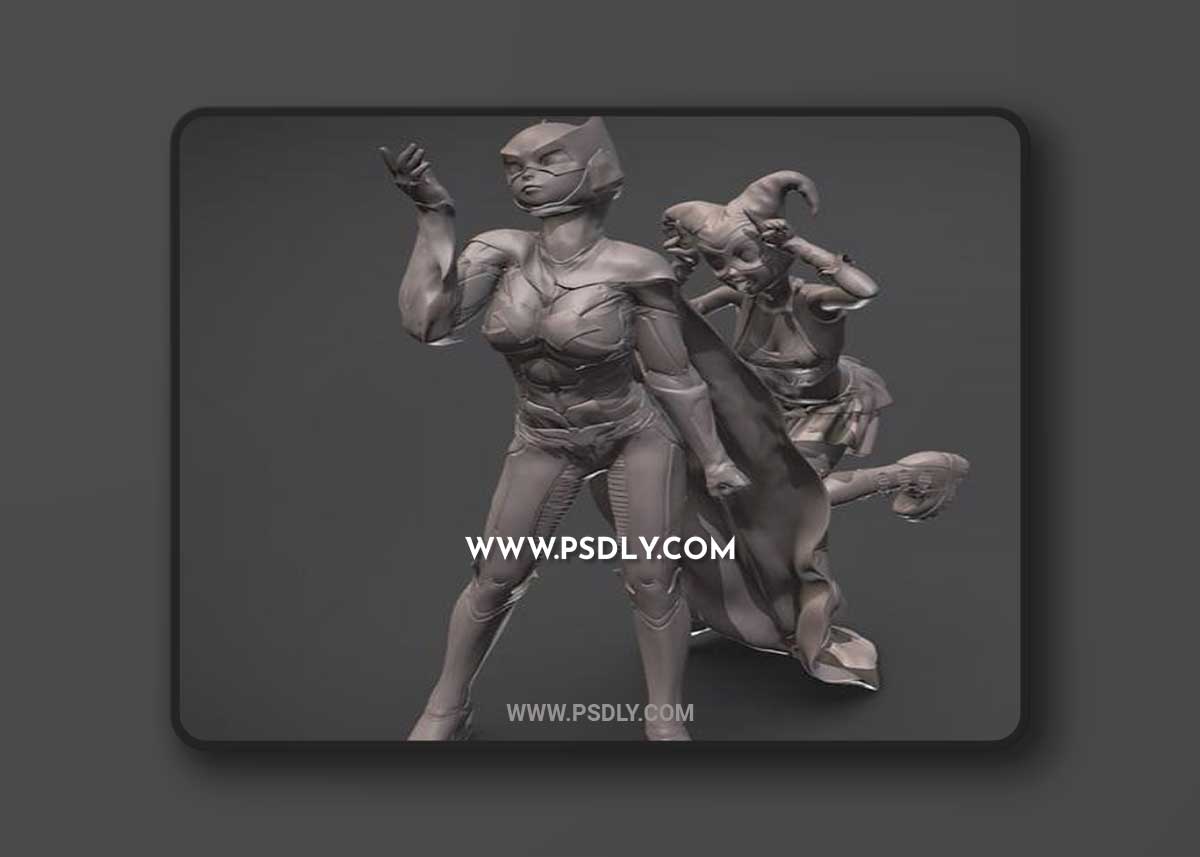 Another day of Batgirl and Harley Quinn 3D Print