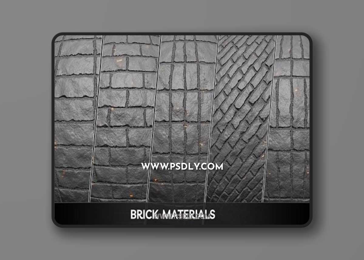 ArtStation - 20 Tileable Brick Wall Alphas 3D Model
