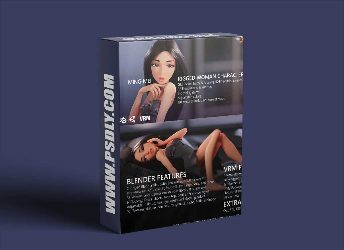 ArtStation - Ming-Mei Rigged Character