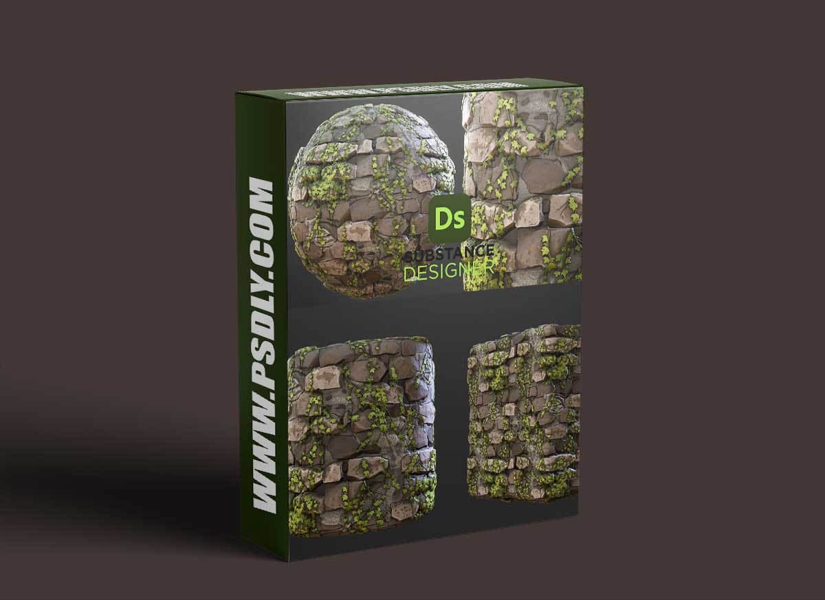 Artstation - Stylized Bricks Overgrown - Substance 3D Designer