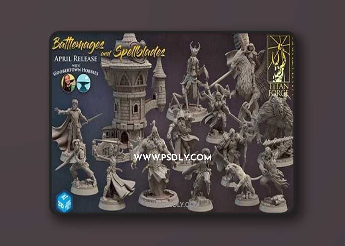 Battlemages and Spellblades 3D Print 3D Model