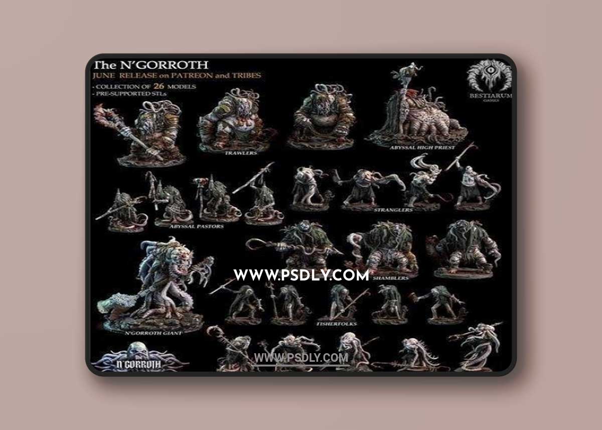 Bestiarum Miniatures - The N'Gorroth June 2022 3D Print