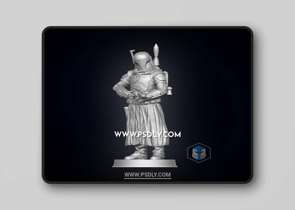 Boba Fett Figurine Pose 1, 3, 5 3D Print