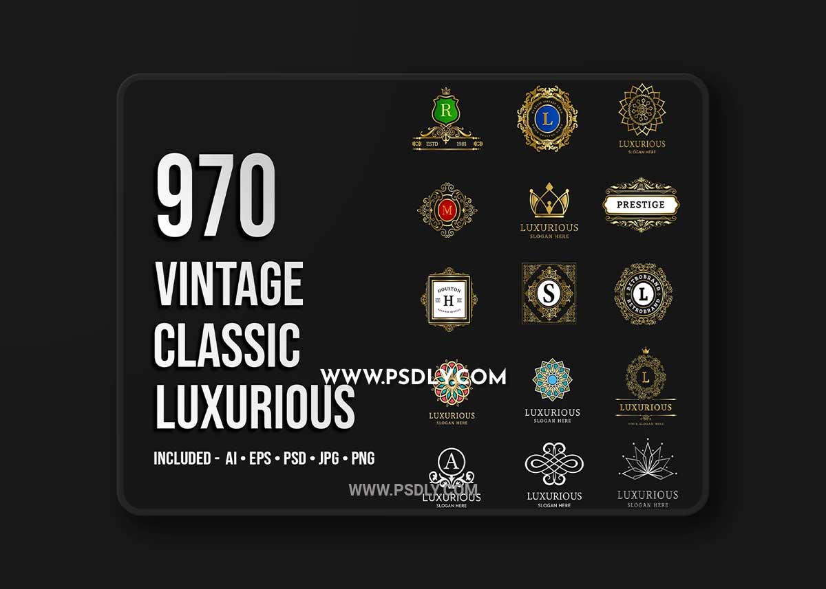 CreativeMarket - 970 Vintage & Luxurious Illustration 6426307