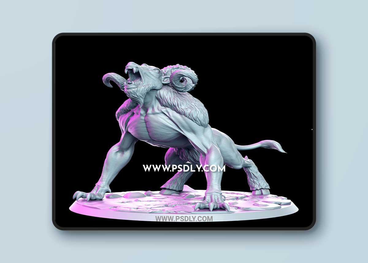 Dire Ram - Beast 3D Print 3D Model