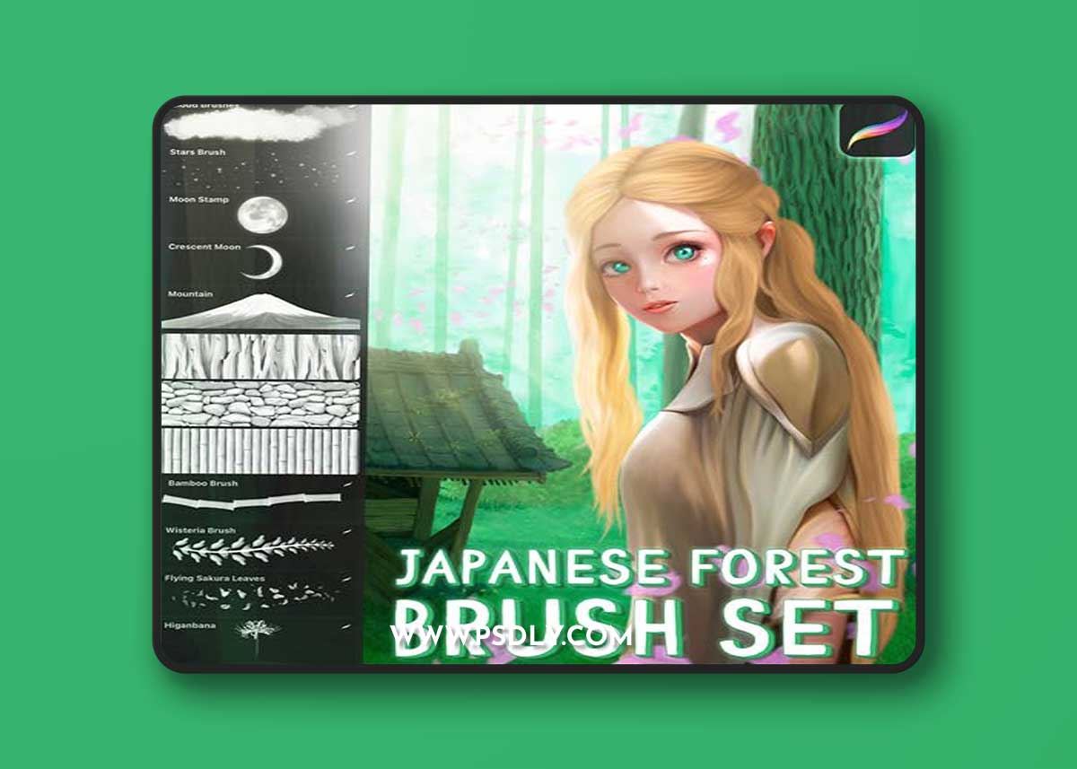 Japanese Forest Brushes Pack for Procreate