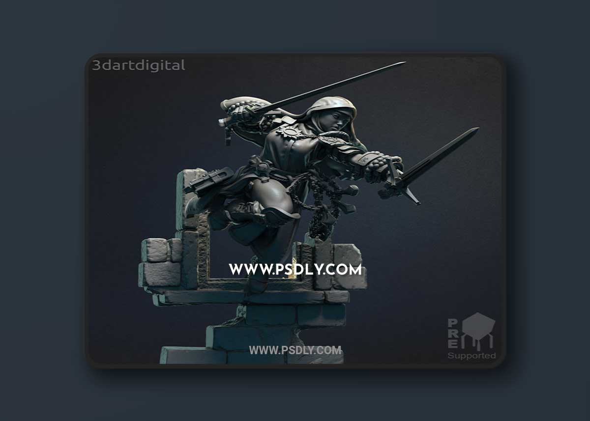 Nun of the Burning Blood 3D Print