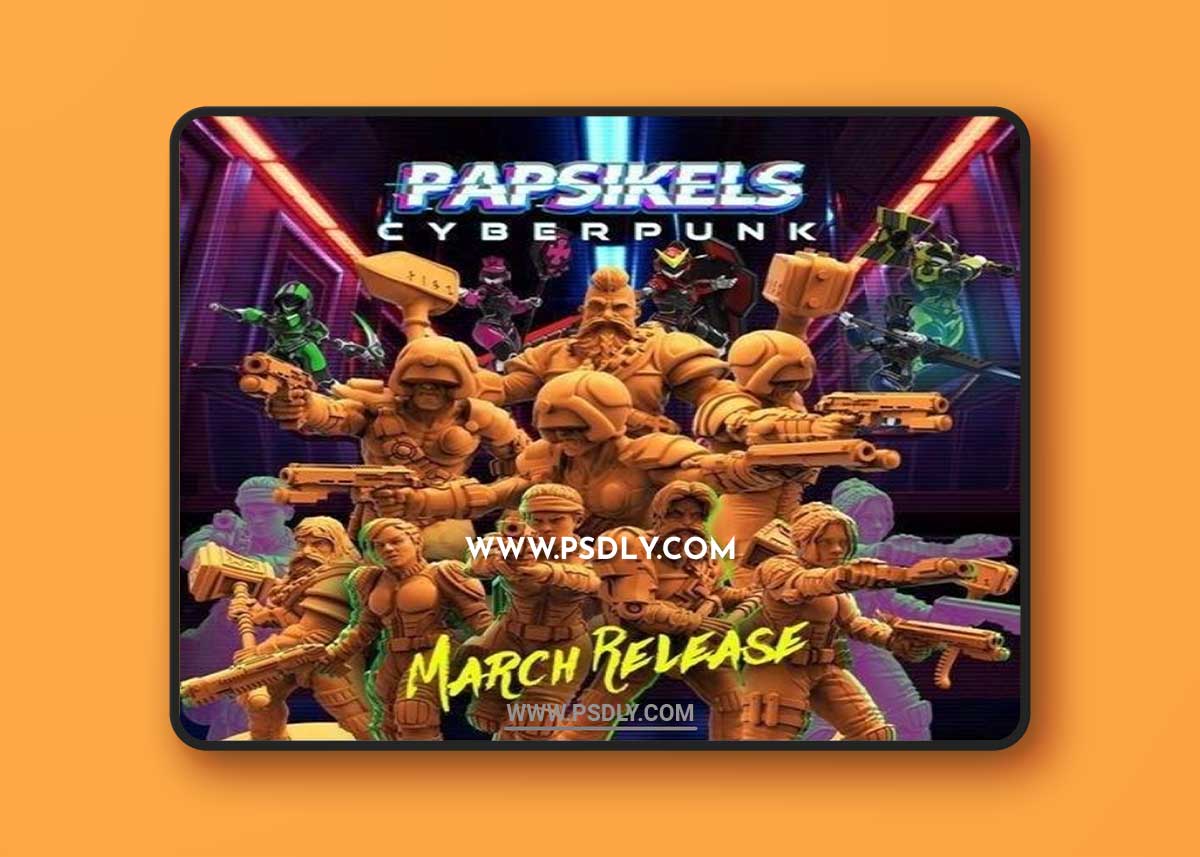 PapSikels Miniatures - Tribes - Cyberpunk Release March 2022 3D